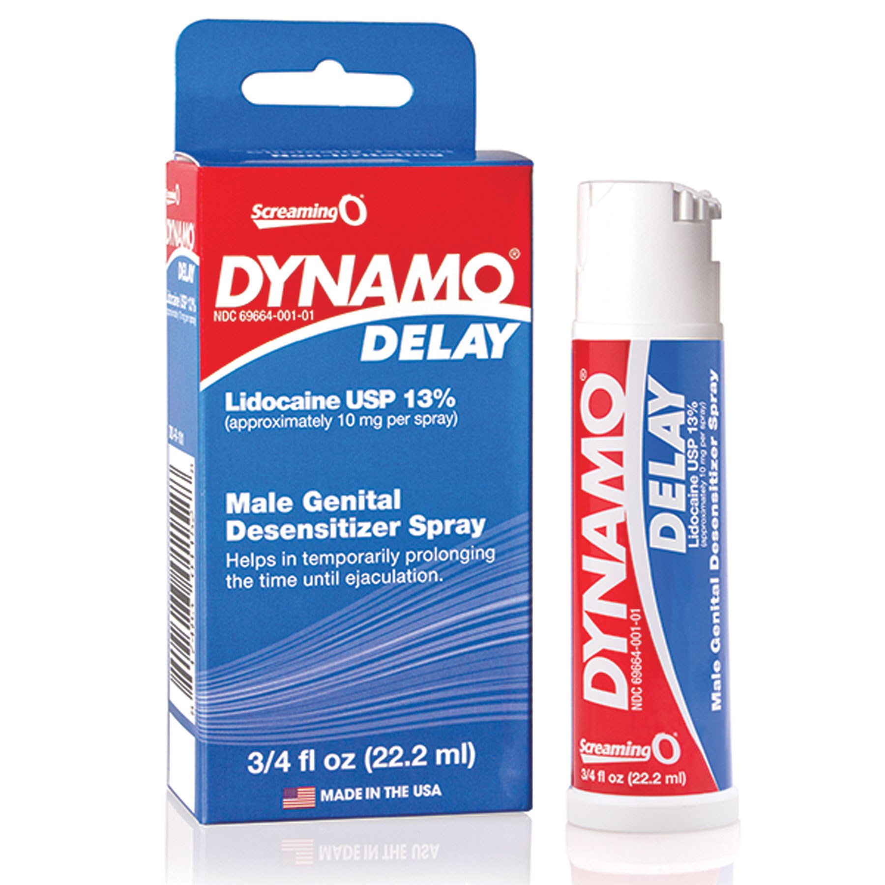 Dynamo Delay Spray with packaging