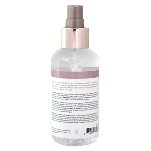 Coochy Intimate Feminine Spray BACK OF BOTTLE