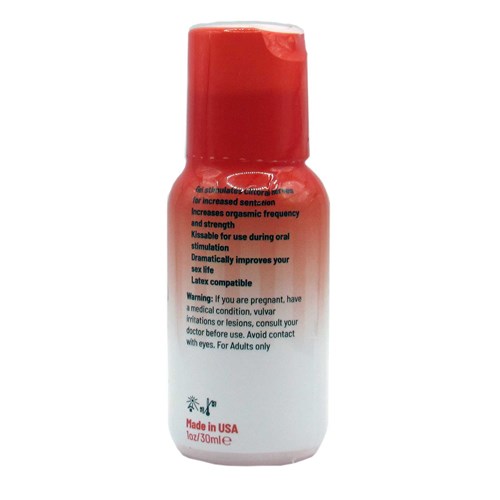 A&E STRAWBERRY CLIT SENSITIZER side of bottle