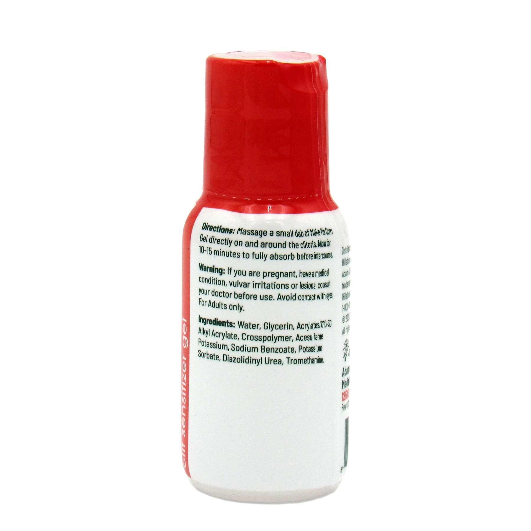 Adam & Eve Clit Sensitizer back of bottle